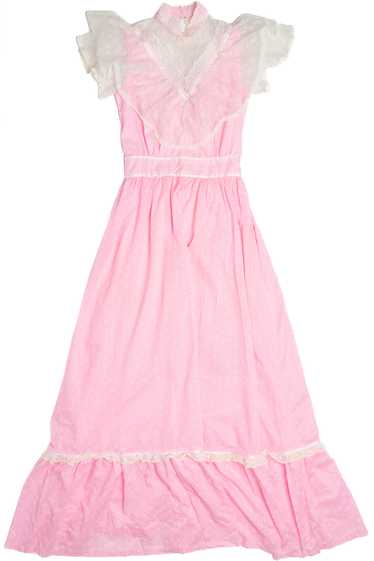 Vintage Pretty In Pink Prairie Dress