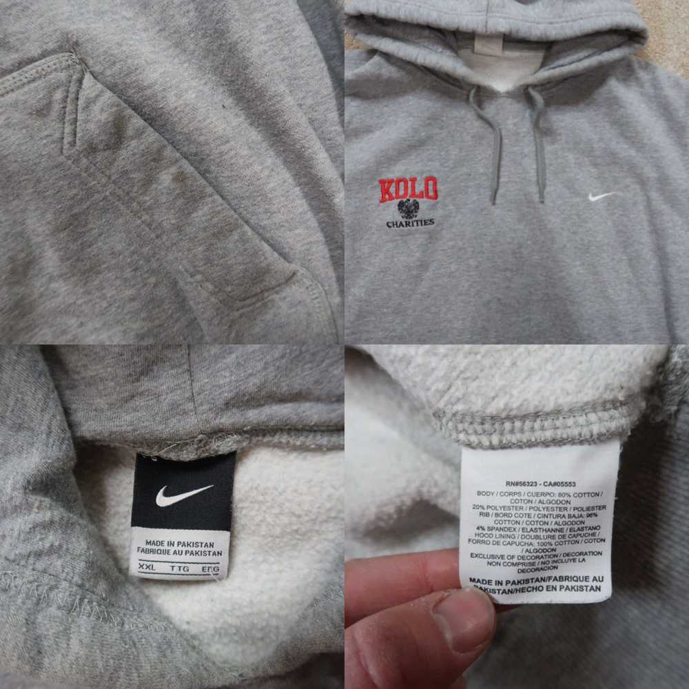 Nike Nike Hoodie Men's Size 2XLarge Gray Hooded S… - image 4