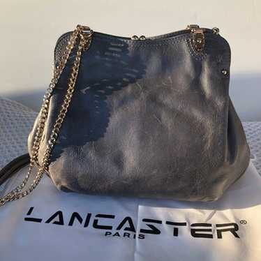 Lancaster Paris Gray Leather Ines Crossbody Bag NW