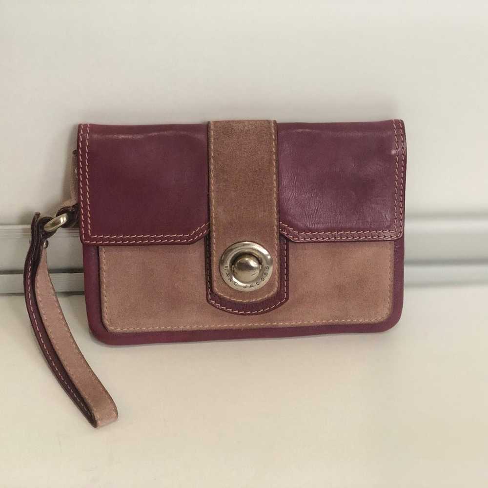 Marc Jacobs - Purple leather and Suede Wristlet - image 1