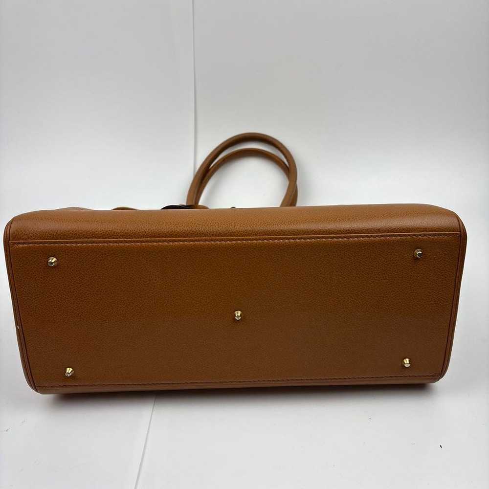 Popular handbag, Cadena, leather, brown, self-sta… - image 7