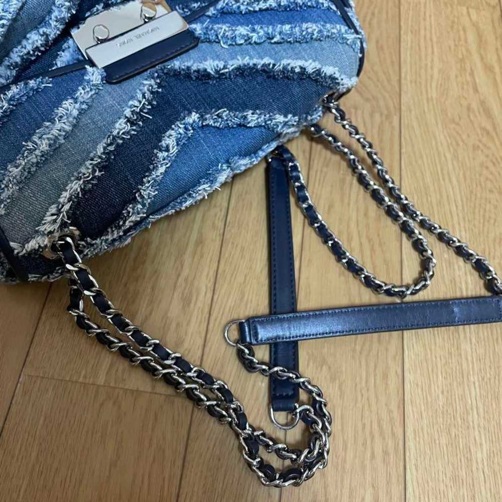 Michael Kors ☆ Stone L Denim Chevron Crossbody Bag - image 6