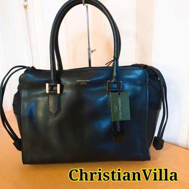 【Price Reduction】Christian Villa Leather Drawstri… - image 1