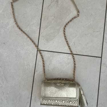 Tory Burch metallic gold crossbody