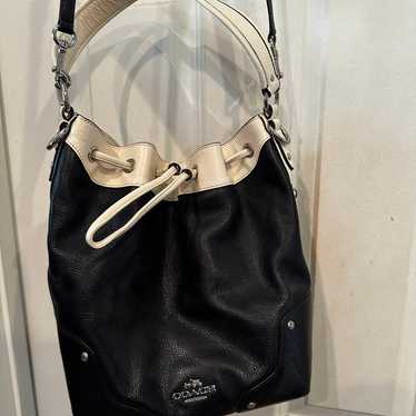 Coach navy & chalk bucket bag - image 1