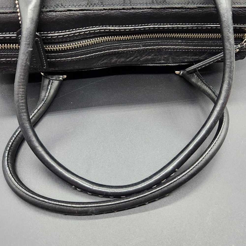 Gently Used Coach Black Monogram Canvas Top Handl… - image 7