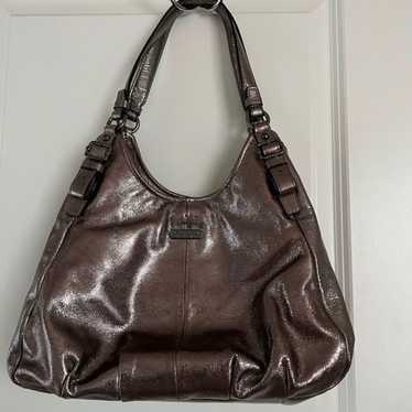 Coach Madison Pewter Metallic Leather store Large Hobo Bag