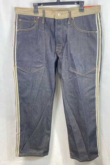 Evisu Blue Reversible Snap Jeans Sz 38