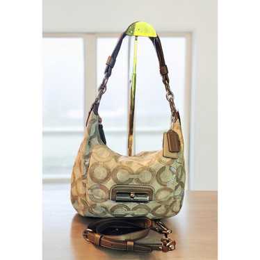 Coach Kristin Sequin Op Art Shoulder Hobo Bag Pur… - image 1