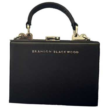 Brandon Black Wood Cloth crossbody bag