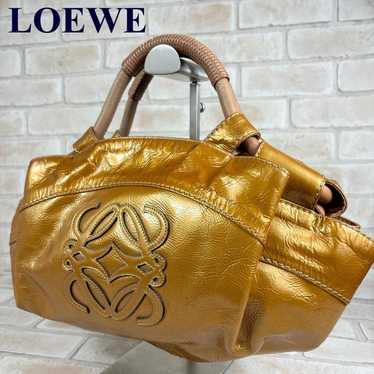 Loewe Nappa Aire Handbag Anagram Enamel Leather Go