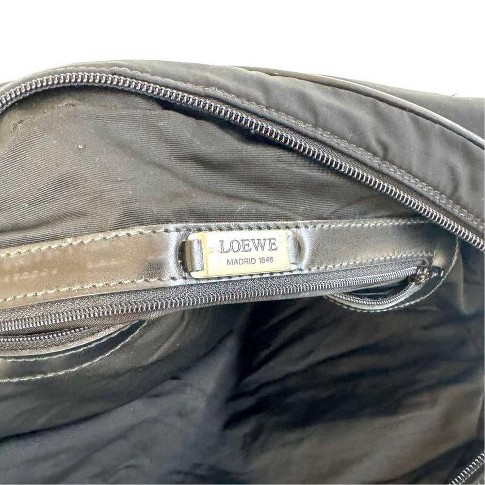 Loewe tote bag shoulder strap black with silver h… - image 11