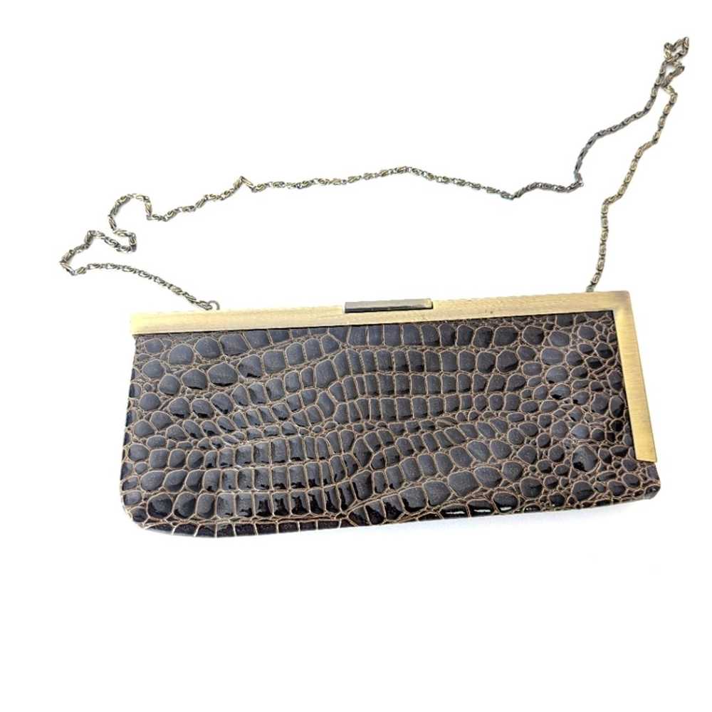 Vintage  Y2K Jessica McClintock Croc Embossed Bag - image 1