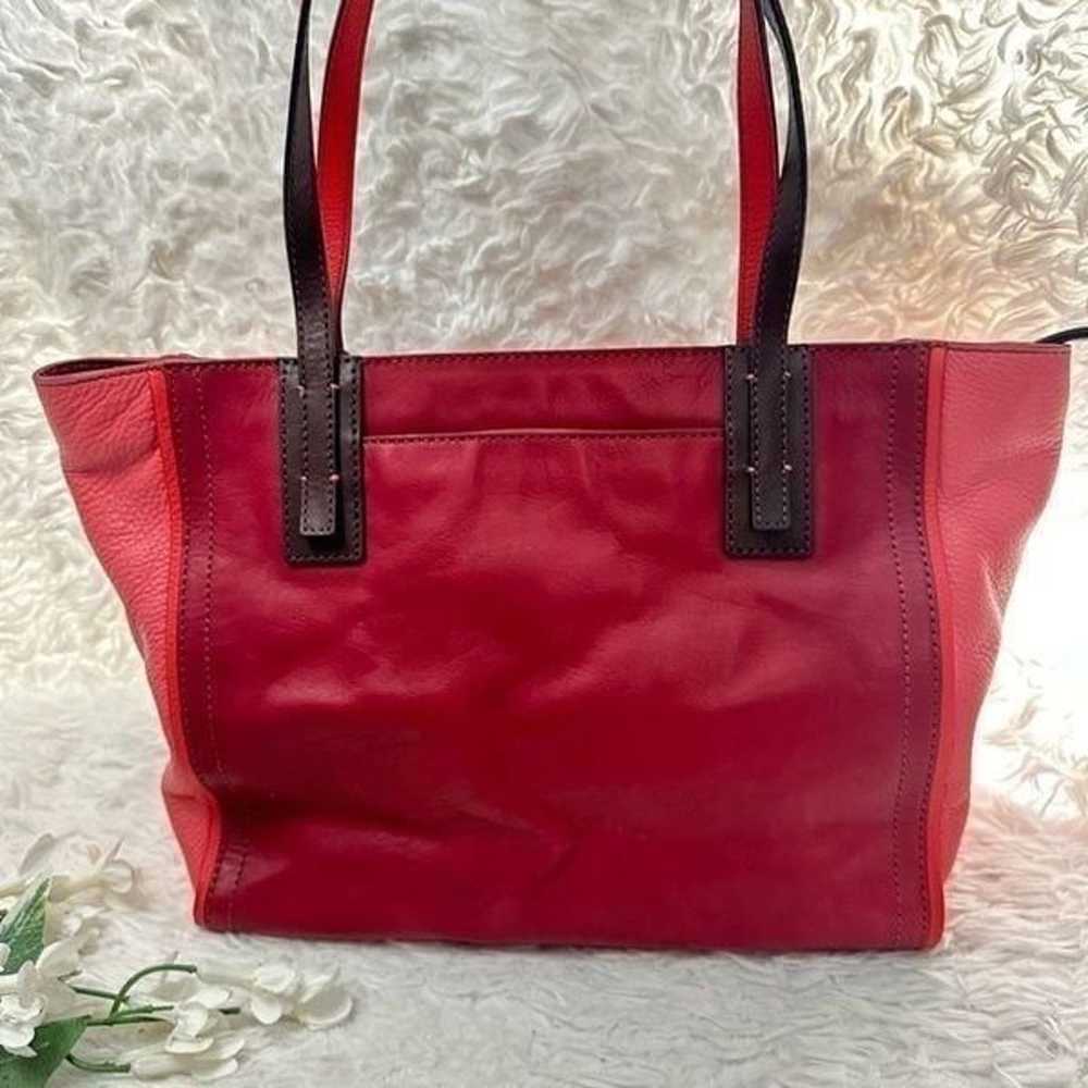 Fossil Emma Colorblock Red Pink East west Shoulde… - image 5