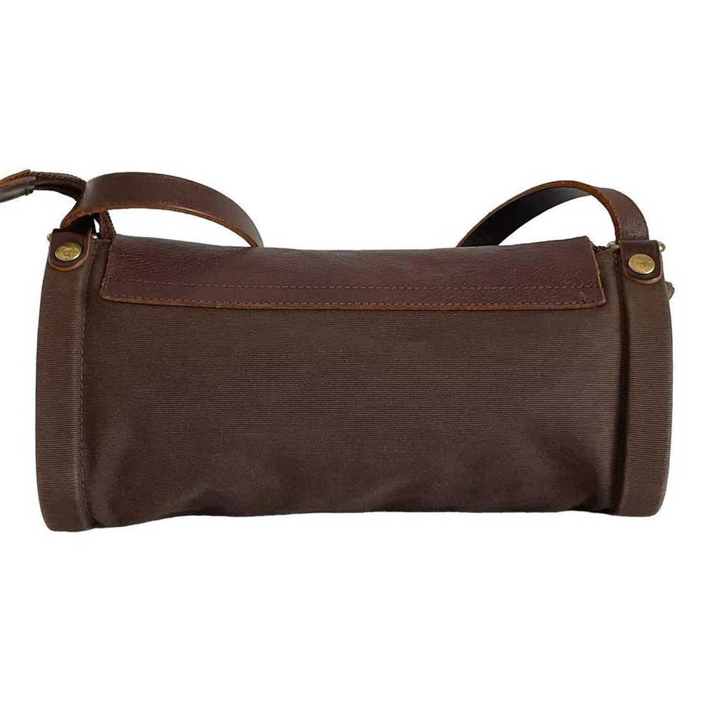 IL BISONTE Shoulder Bag Leather Canvas Brown - image 2