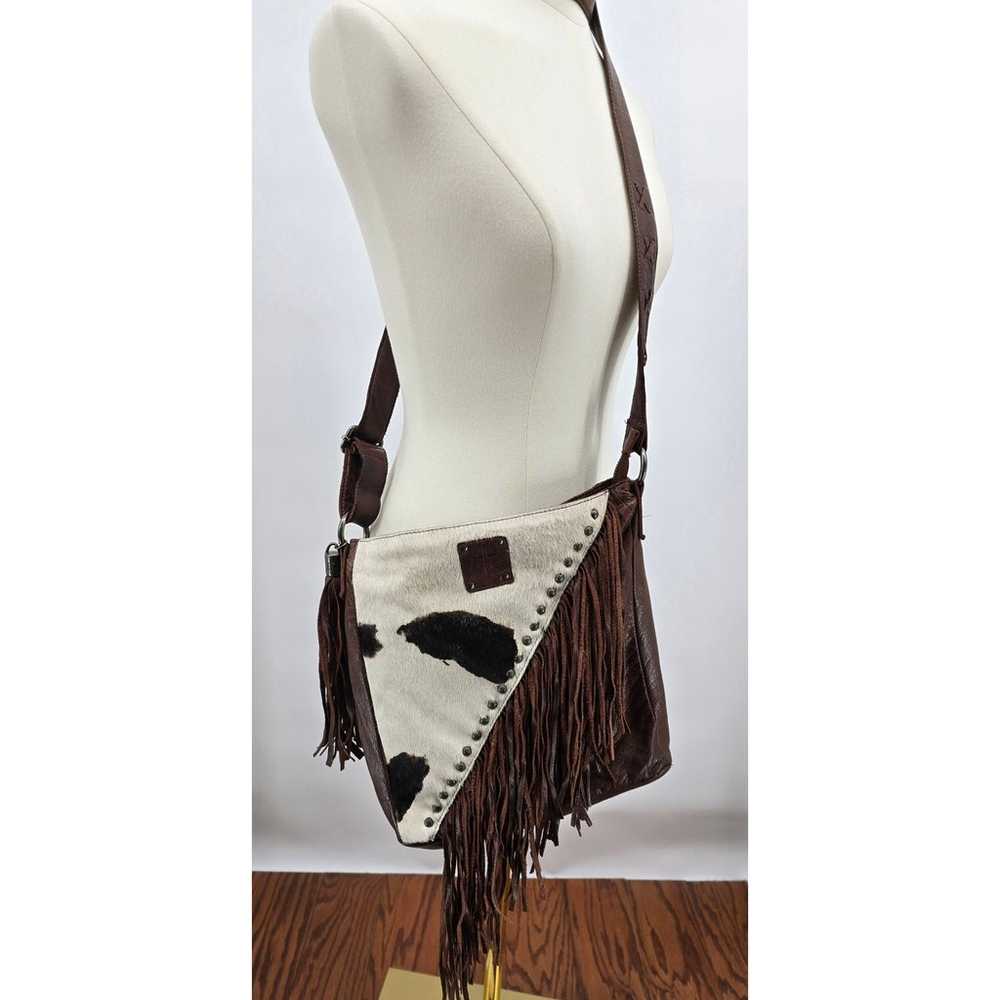 STS
Cowhide Teton Leather Fringe Crossbody Purse - image 1