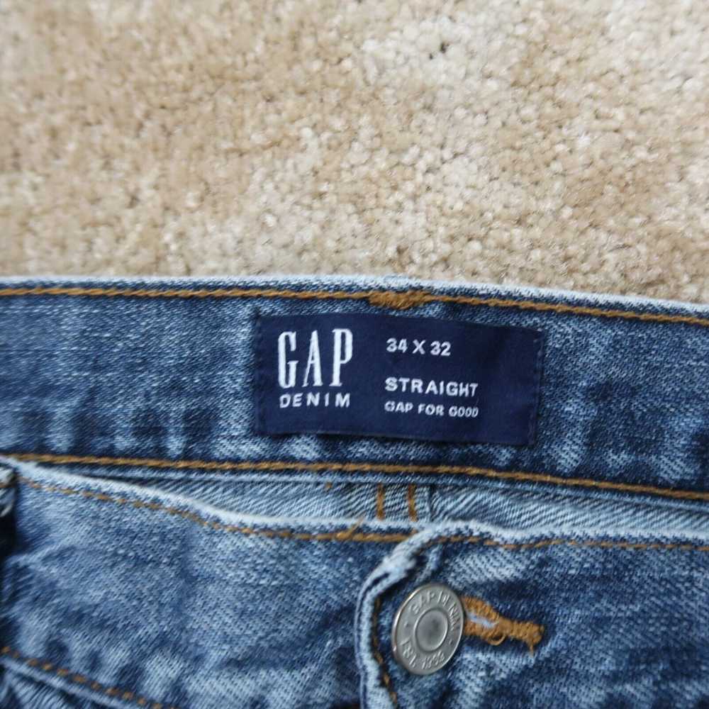 Gap Gap Straight Leg Jeans Men’s 34x32 Blue Denim… - image 3