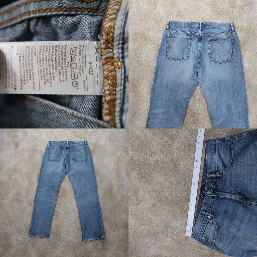 Gap Gap Straight Leg Jeans Men’s 34x32 Blue Denim… - image 4