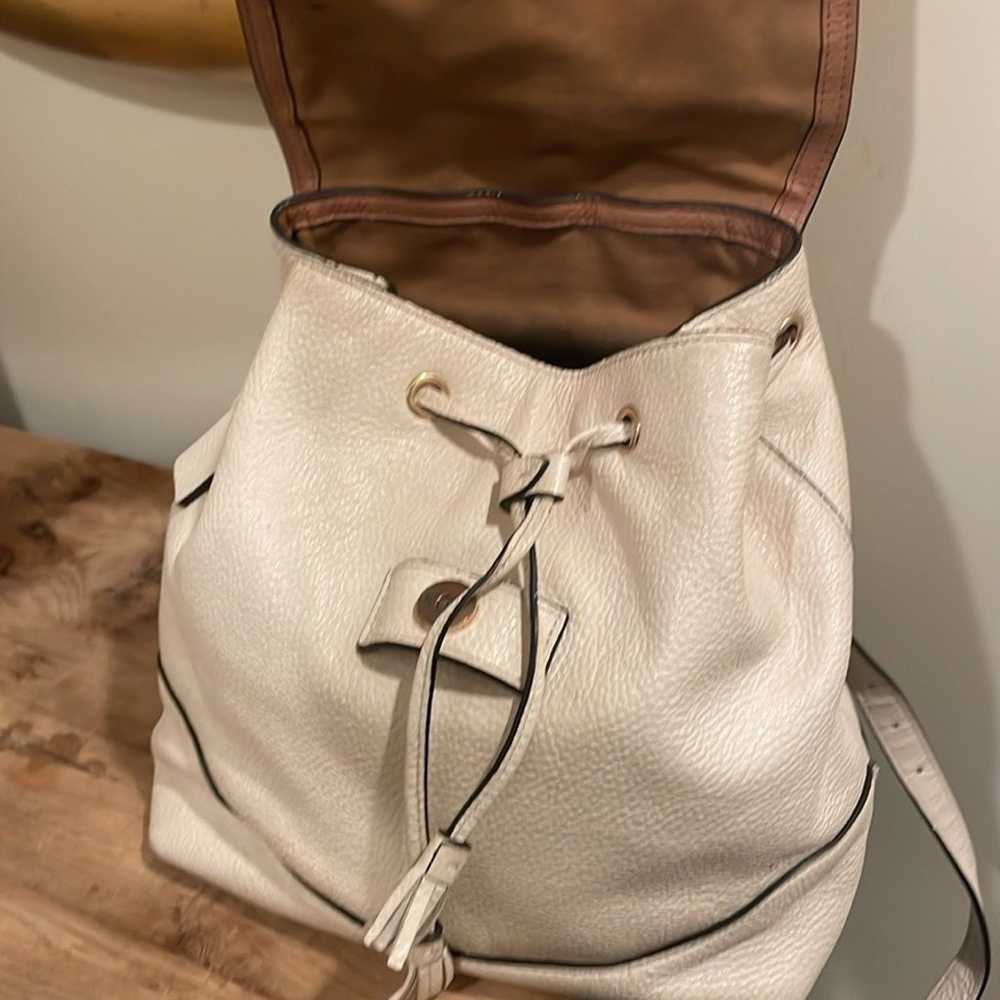 coach white pebbled leather backpack - image 2