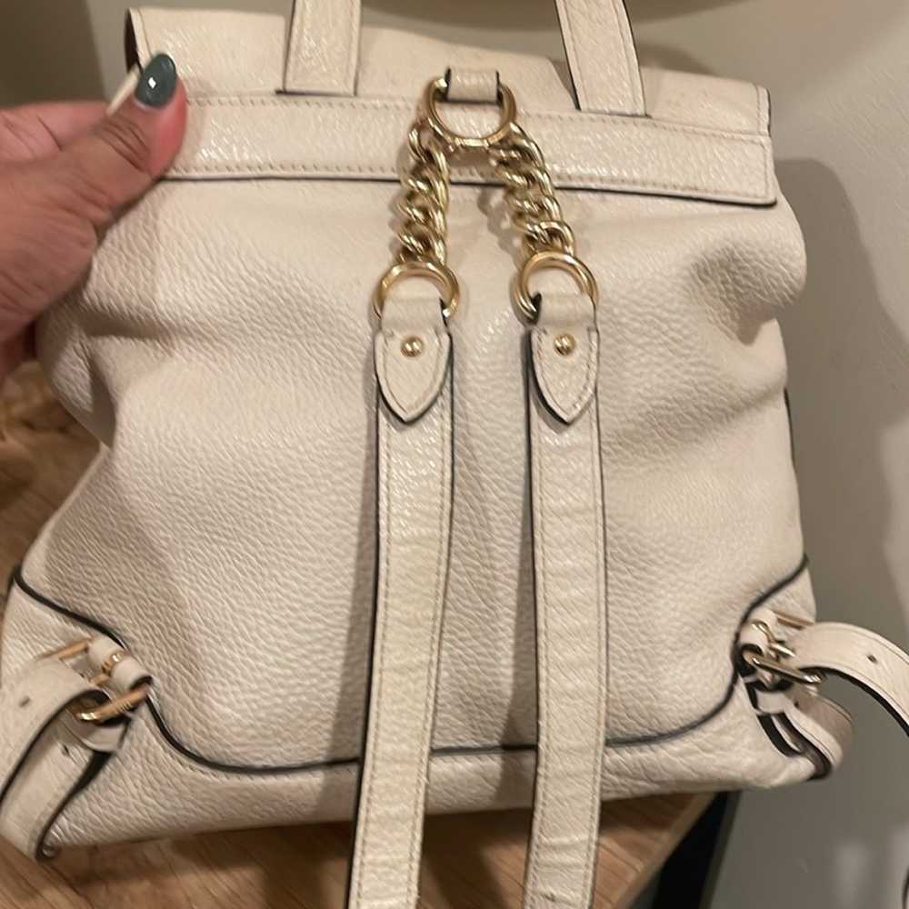 coach white pebbled leather backpack - image 6