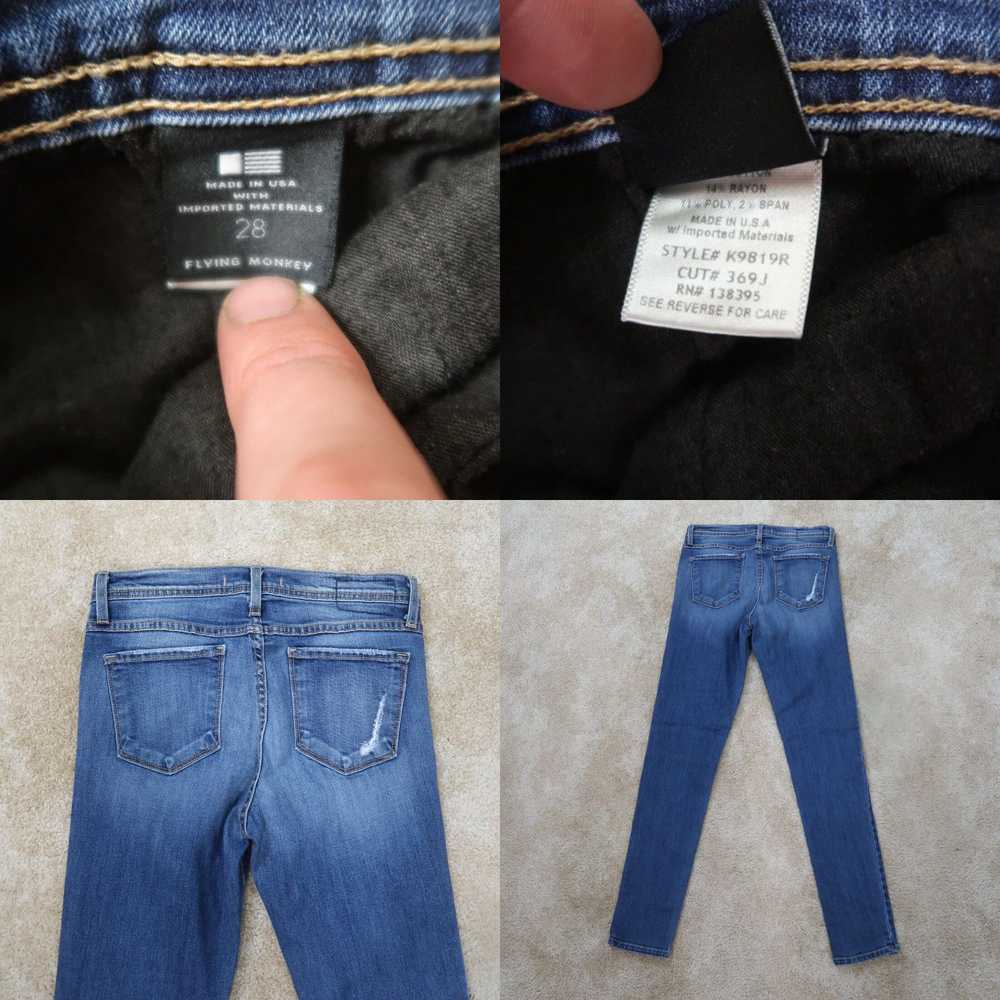 Vintage Flying Monkey Jeans Women's 28 Blue Stret… - image 4