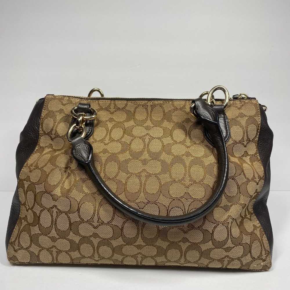 COACH Colette Signature Carryall Satchel Brown Wi… - image 2