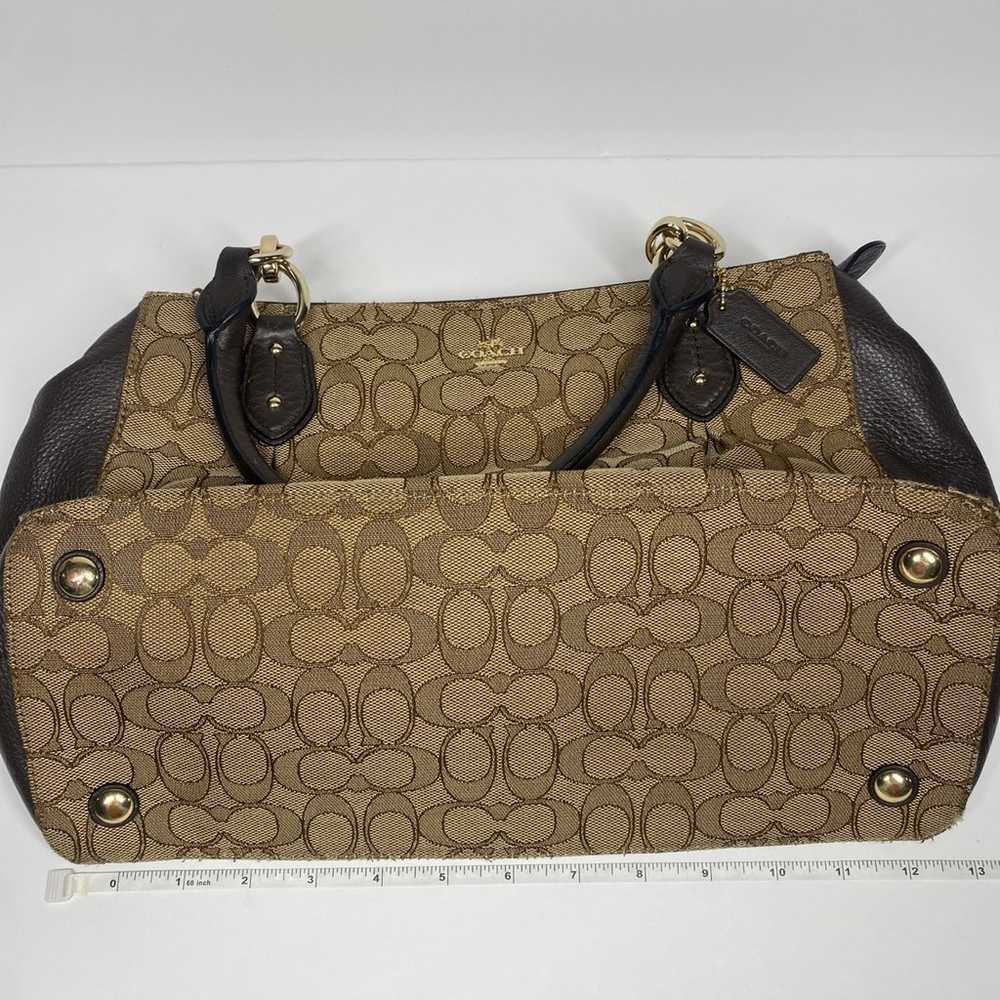 COACH Colette Signature Carryall Satchel Brown Wi… - image 4