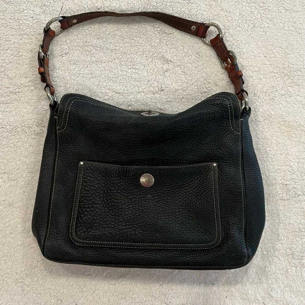 Vintage Coach Chelsea Shoulder Bag Black Leather … - image 1