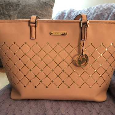 Michael Kors Rose Gold Saffiano