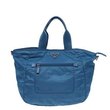 Prada Tessuto Blue Synthetic Handbag (Pre-Owned)