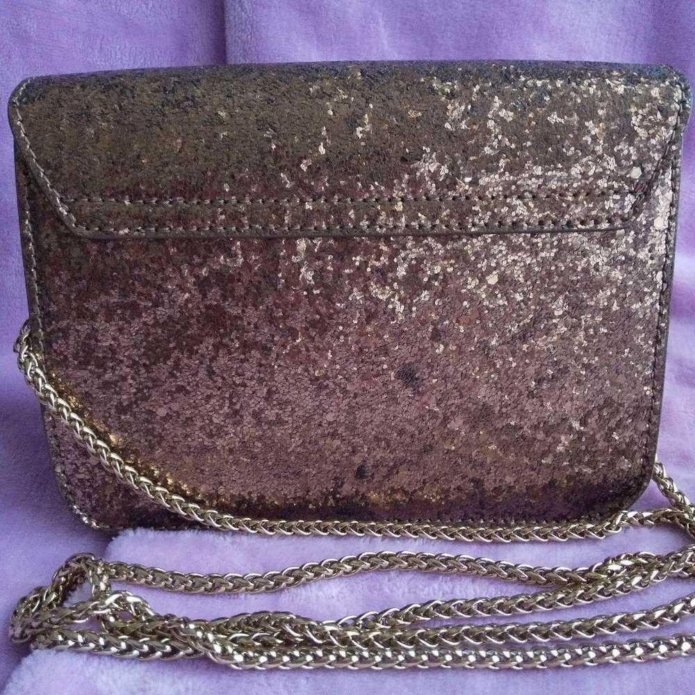 Furla Metropolis Chain Shoulder Bronze Glitter Ch… - image 6