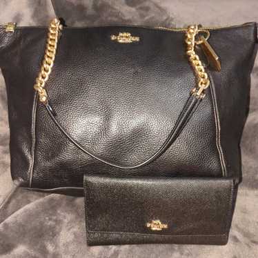 Coach Ava Chain tote bag purse with wallet f87775 - image 1