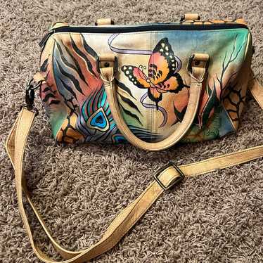 Like new! Hand painted genuine leather Anuschka ha