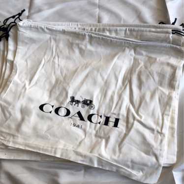 5 large Coach Cotton Drawstring dust bag