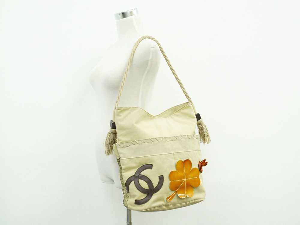 Chanel Beige Canvas Tote Bag (Pre-Owned) - image 7