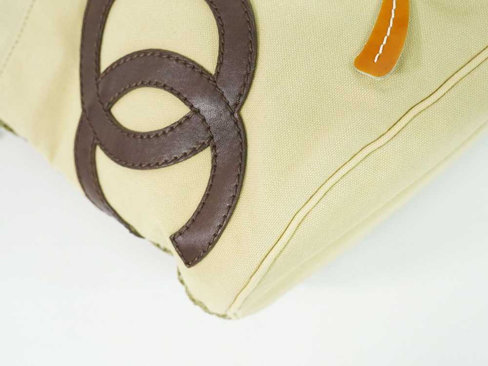 Chanel Beige Canvas Tote Bag (Pre-Owned) - image 8