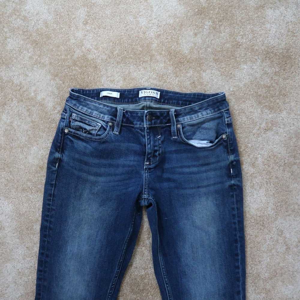 Vintage VIGOSS Crop Jeans Women's 4 Dark Wash Den… - image 2