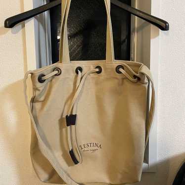 【Like New Condition】J.ESTINA Canvas Bag Beige