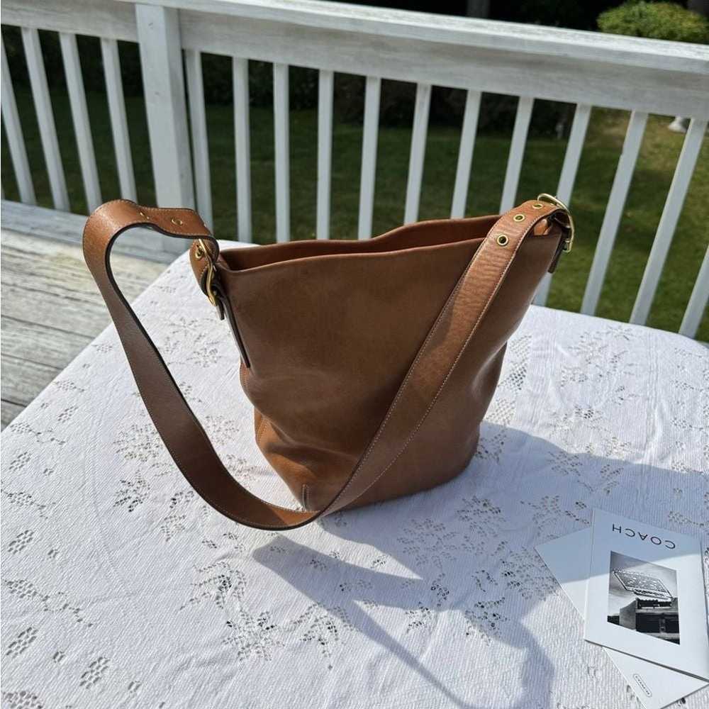 Coach Tan Leather Bucket Bag - image 4