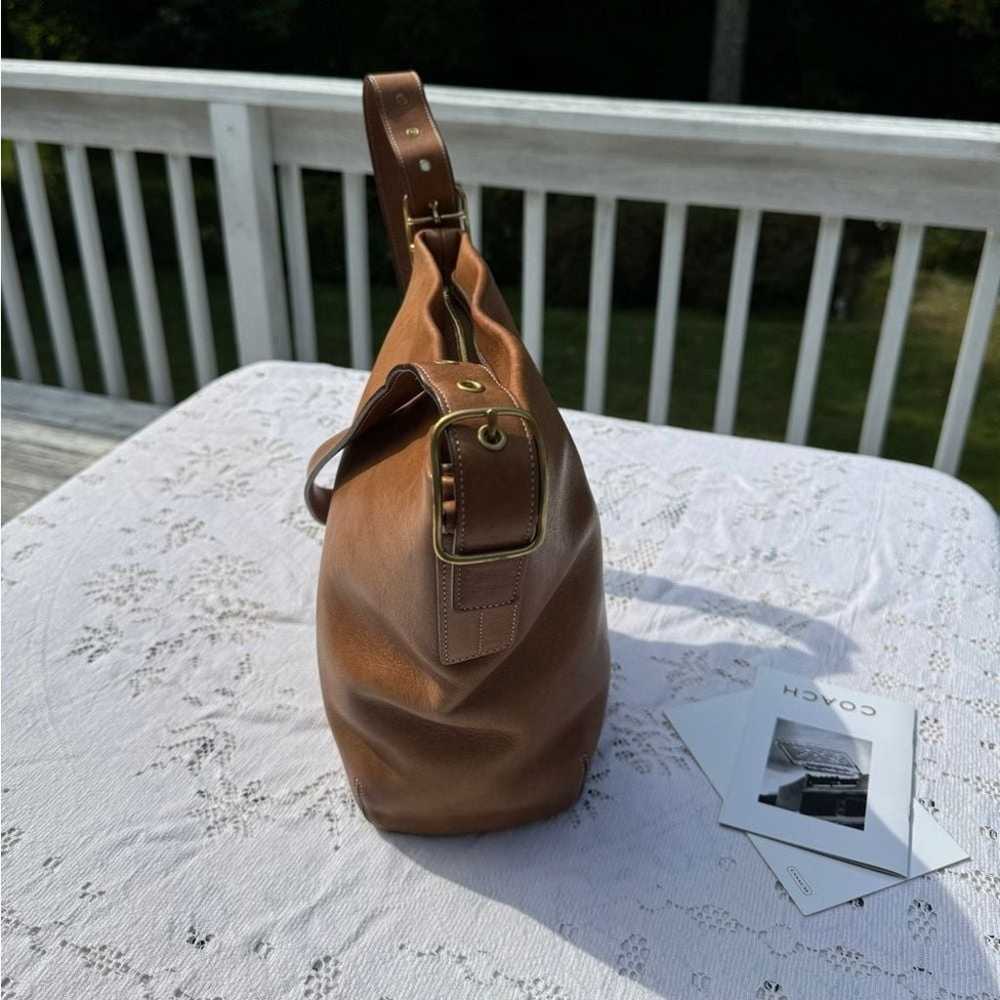 Coach Tan Leather Bucket Bag - image 6