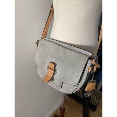 Michael Kors suede messenger bag gray