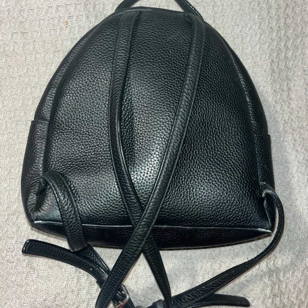 RARE Kate Spade Black Pebbled Leather Floral Appl… - image 3