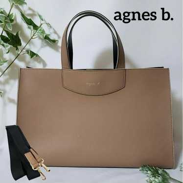 agnes b. Agnes B. 2way tote bag leather, close to 