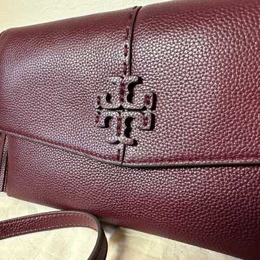 Tory Burch burgundy purse like new