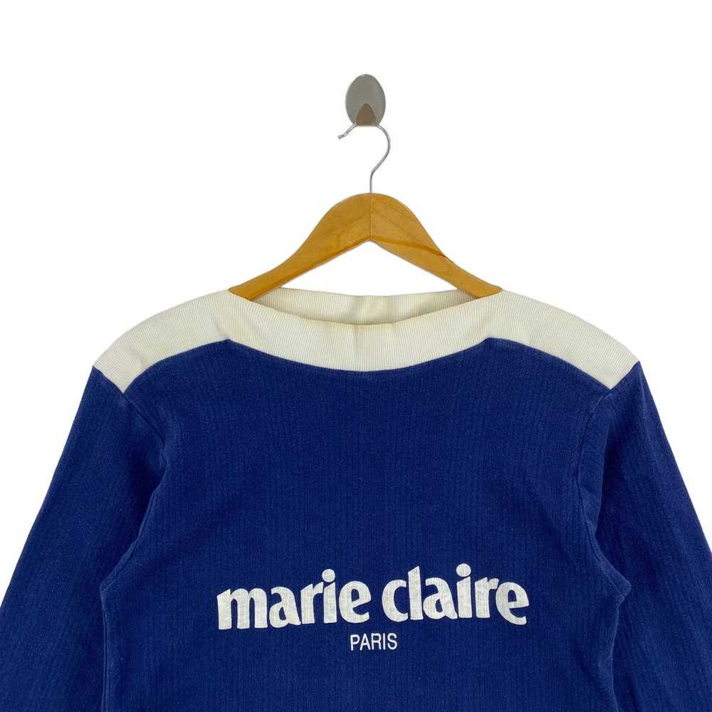 Other MARIE CLAIRE PARIS Brand Print Blue Long Sl… - image 2