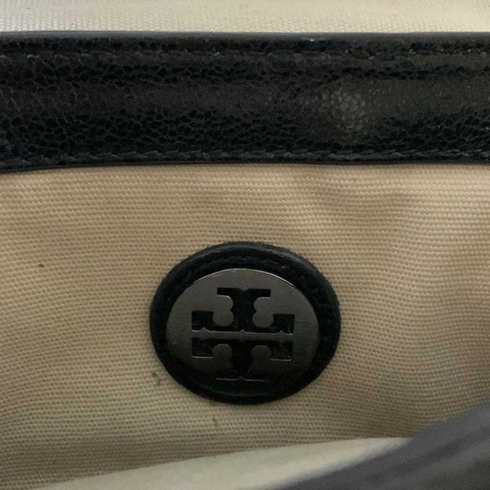 TORY BURCH Black Mini Flap Gunmetal Chain Crossbo… - image 9