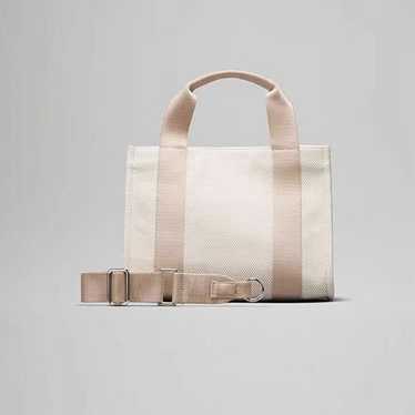 two-tone women's two-tone canvas handbag mini | lu