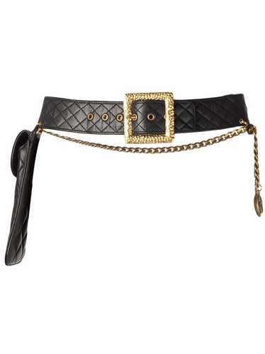 CHANEL Pre-Owned quilted holster belt - Black