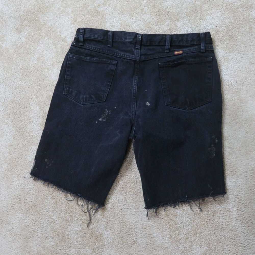 Vintage Rustler Black cutoff Jean Shorts Men's 38… - image 4