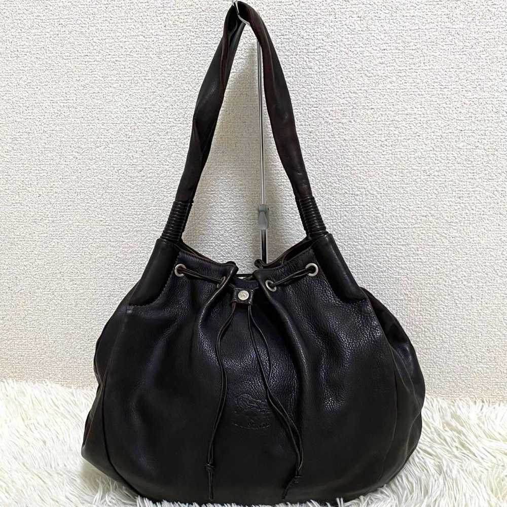 【Rare✨】IL BISONTE Drost Tote Bag Drawstring Shoul… - image 2